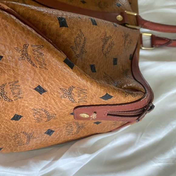 MCM Cognac Vasetos Travel Bag with Iconic Monogram - Picture 10 of 10